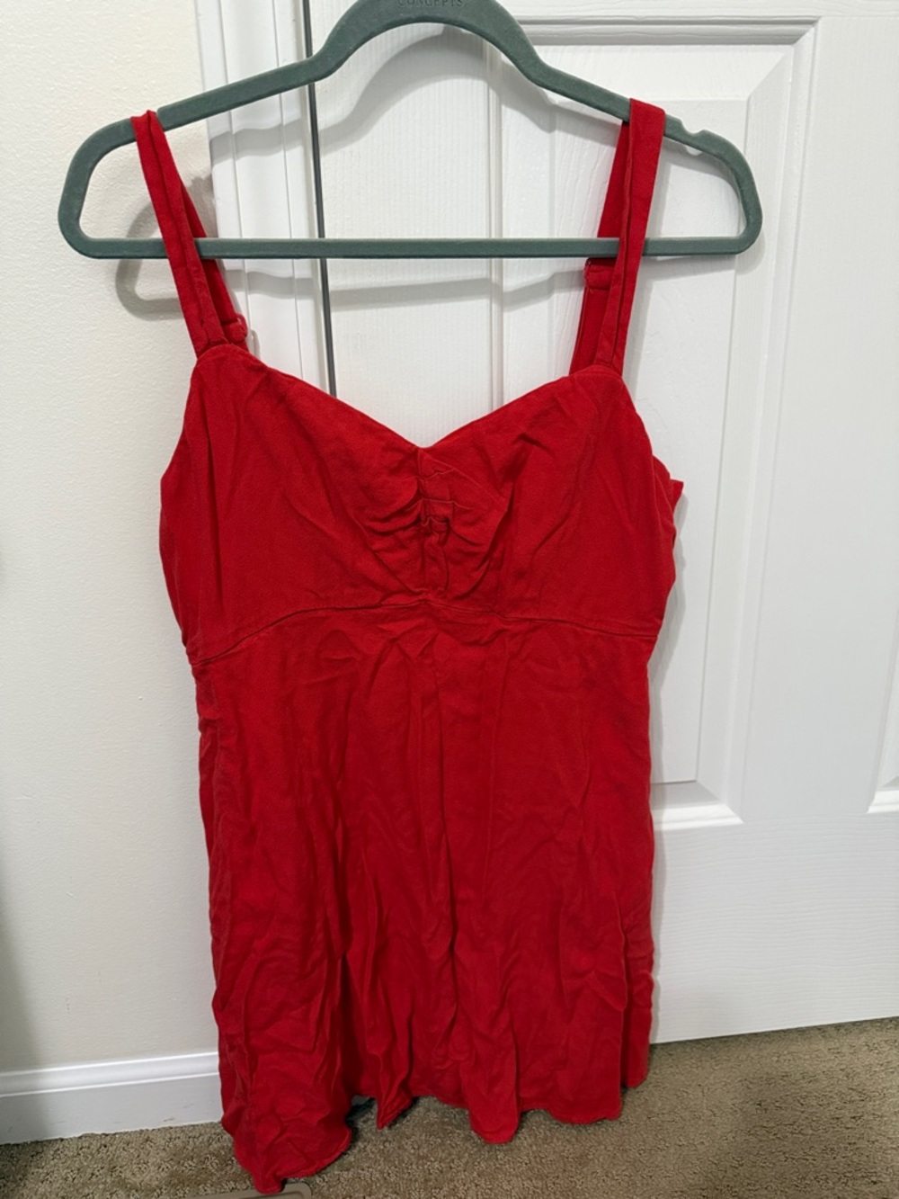 Old Navy Red Mini Dress with Sweetheart Neck